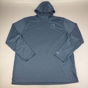 Carhartt Force Mens Size XL Sun Defender Hoodie Fishing Long Sleeve Shirt Blue